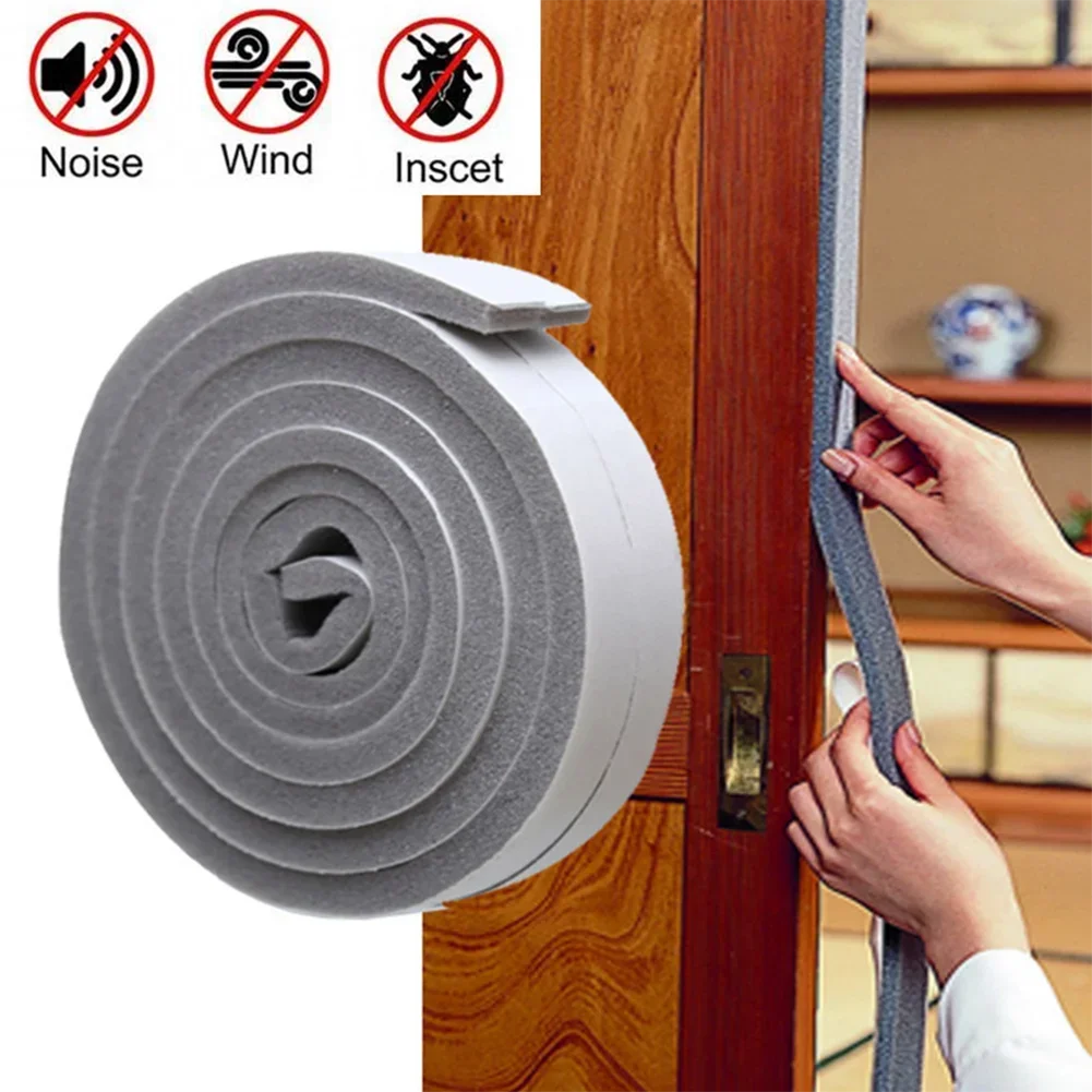 Door Seal Strip Casement Sealing Sound Insulation Windshield Dustproof Windproof Sponge Strips 1x