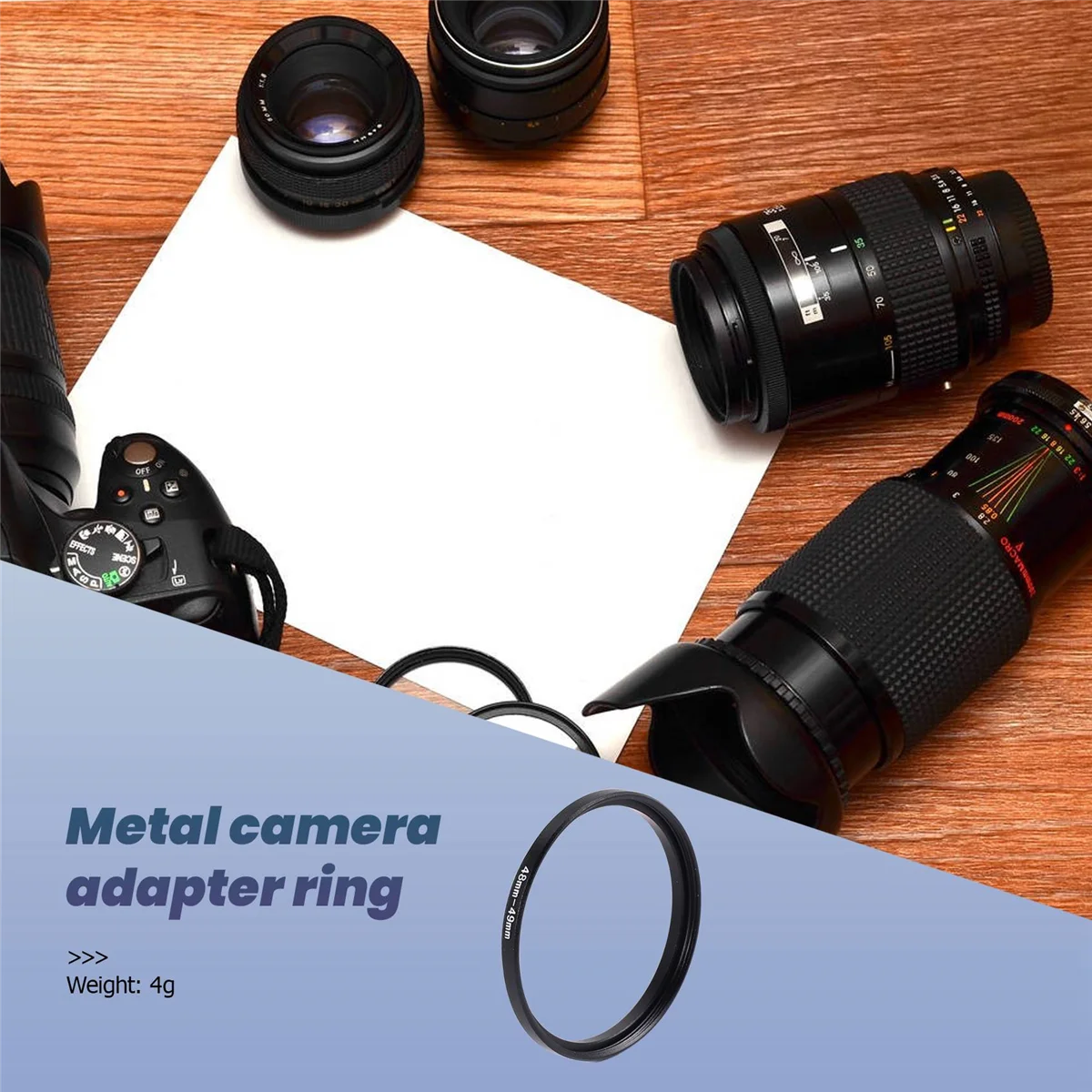 Universal 48mm to 49mm Step-Up Camera Lens Filter Adapter Ring