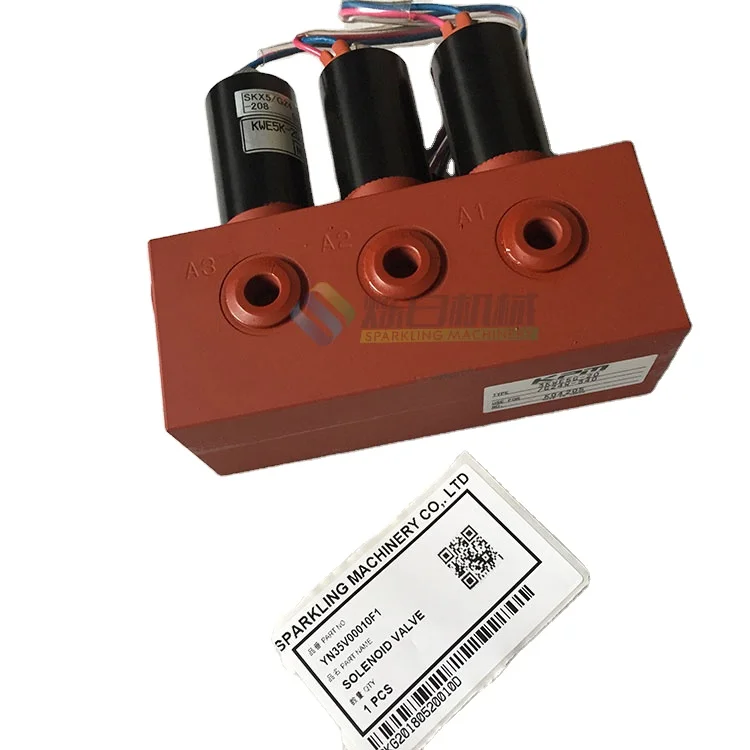 

Katup Solenoid Hidrolik, Suku Cadang Ekskavator YN35V00010F1 SK200 YN35V00010F1