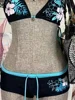 Sexy Hottie Print Laced Up Backless Bikini 2 Piece Set Women Split Swimsuit Beach Bikini 2025 New Summer Swimwear Bikinis Set 3