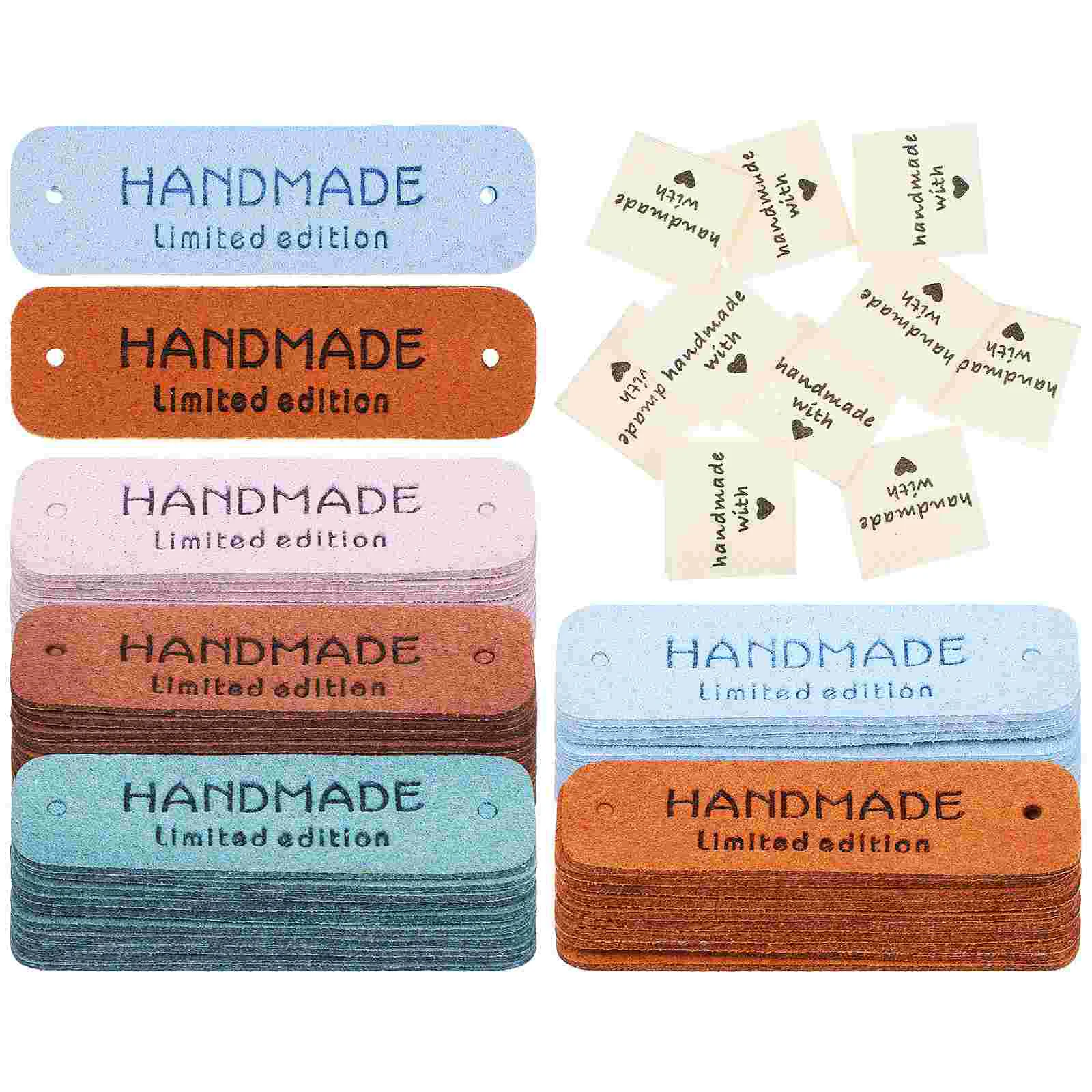 

60 Pcs Clothing Label Handmade Tag Labels Hat Accessories for Knitting Embossed