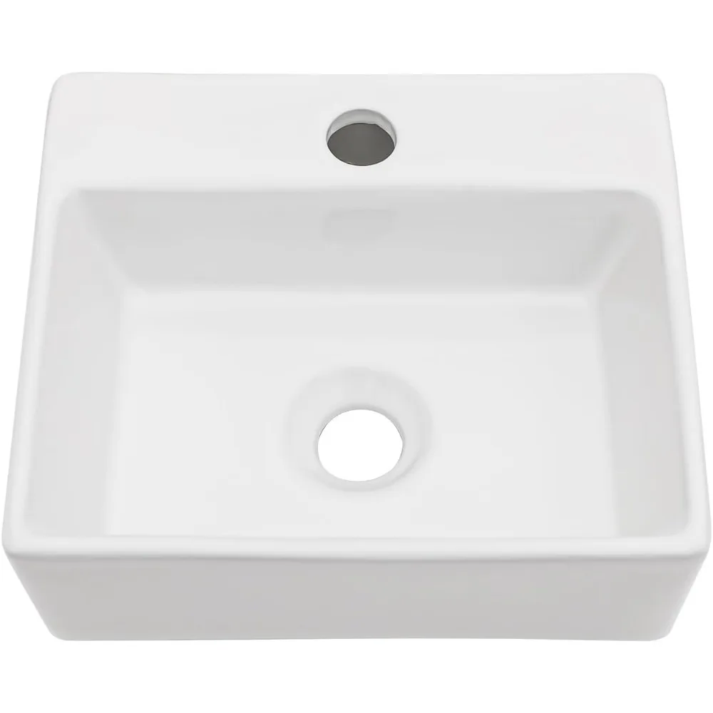 Bathroom Furniture Wall Mounted Hanging Small Container Sink Dresser Sink With Faucet Holes Sinks Fixture Home Improvement 5