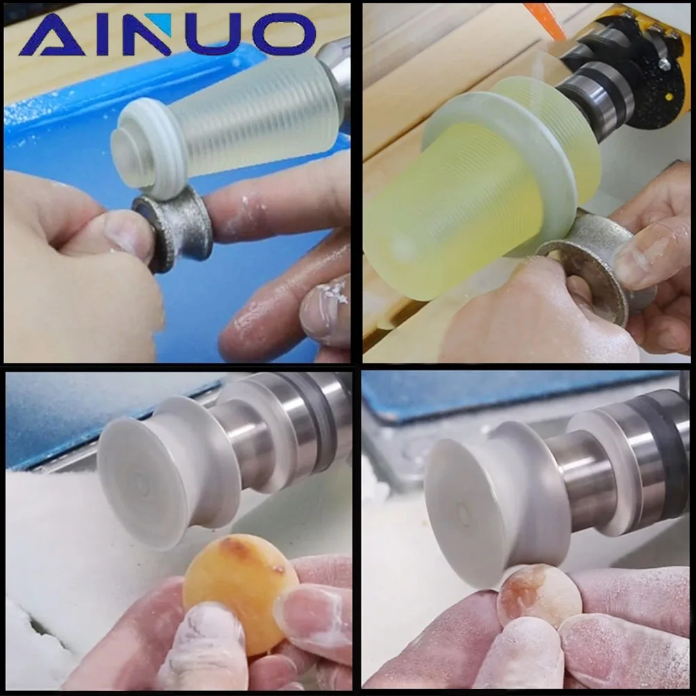 Roue De Meulage Diamantée Concave Pour Perles - Diamètre 4-27mm, Grain P100/P400, Tige 6mm - Pour Pierre, Jade, Ambre