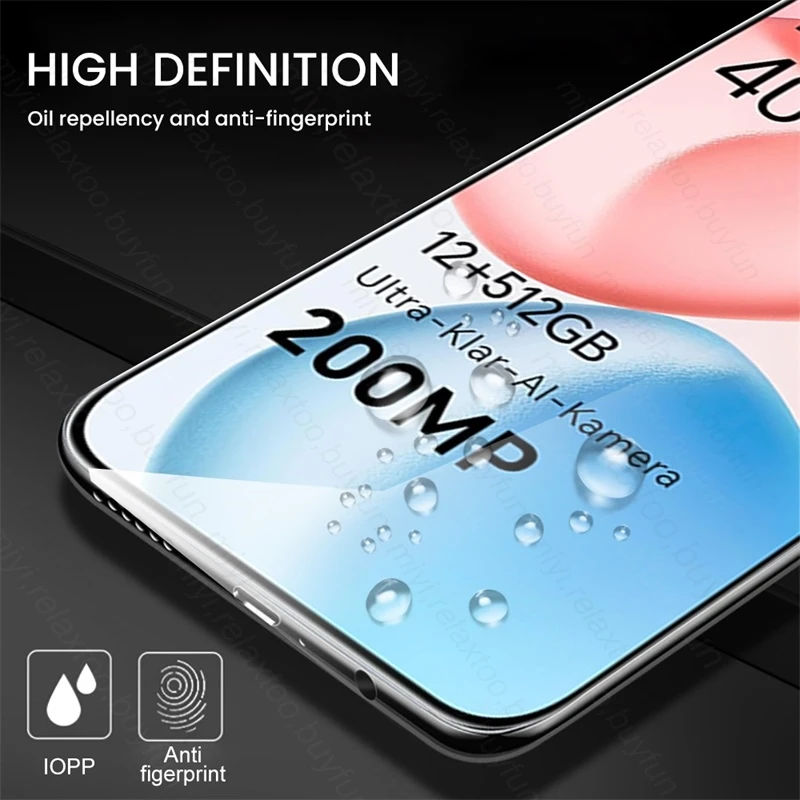 8-in-1 Tempered Glass Case with Curved Screen and Camera Protector