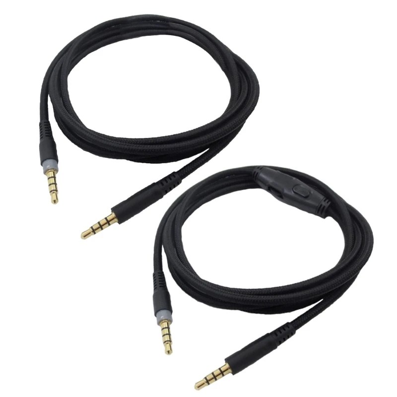 

Flexible Aux Cable 3.5mm Wire for Cloud Gamings Headsets Cable with/Without Control for Headsets Enjoy Gamings