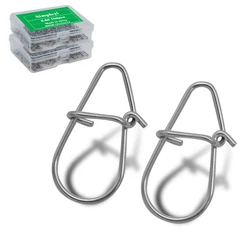 50-100pcs/box Gourd Type Stainless Steel Hook Swivel Solid Rings Safety Snaps fast Clip Lock Snap Connector Fishing Tackle Tool