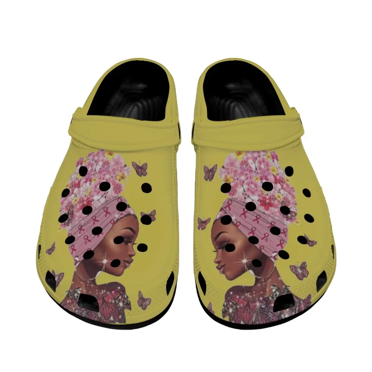 Summer Women's Non-slip Slippers Afro Woman Print Sandals Female High Quality Comfortable Casual Home Slides Couple Clogs