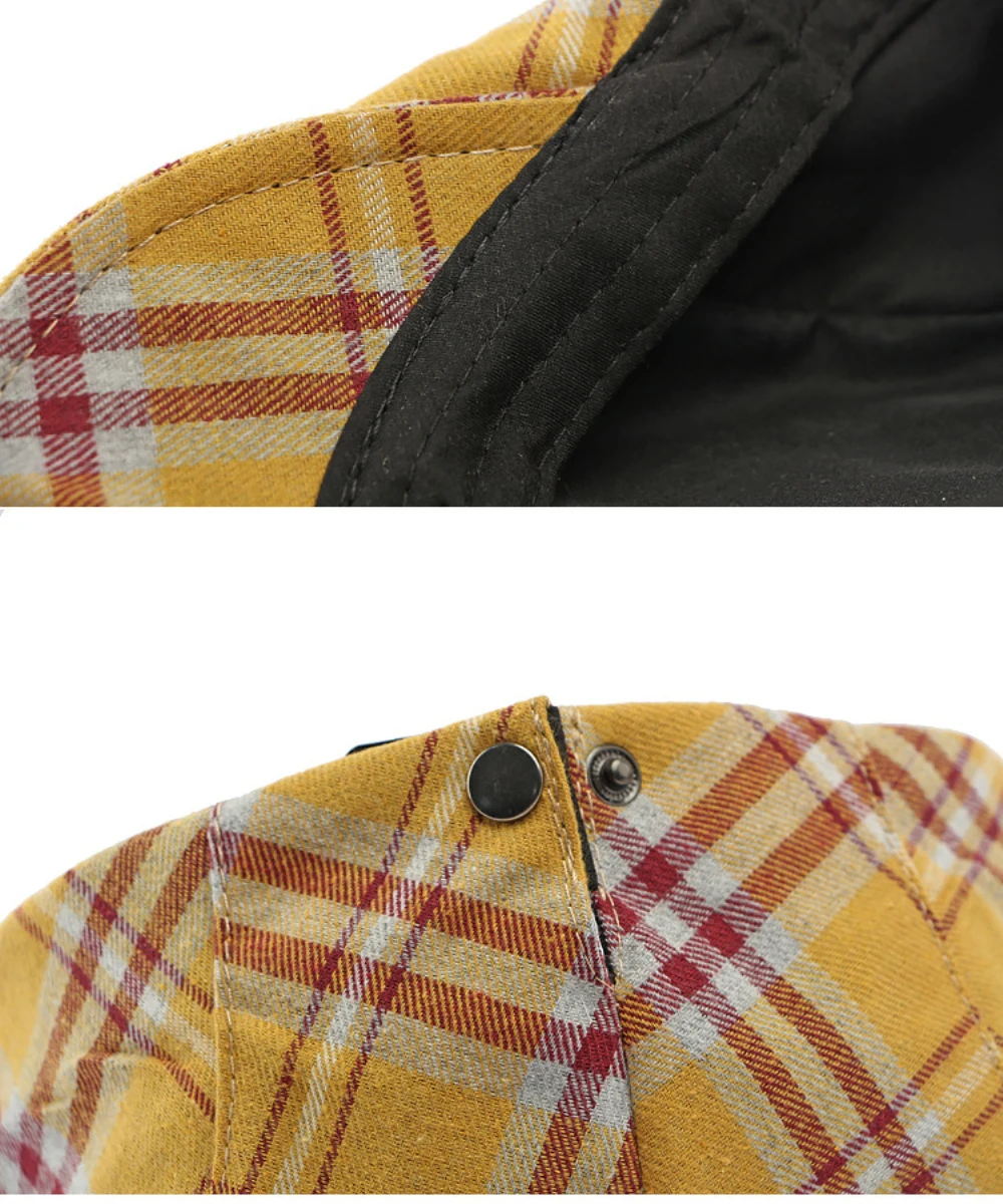 HT4628 Baskenmützen Neue Frühling-Sommer-Sonnenkappen für Herren und Damen Künstler-Malermütze Karierte Baskenmütze Vintage Ivy Flatcap Unisex Baskenmütze – Detail 13