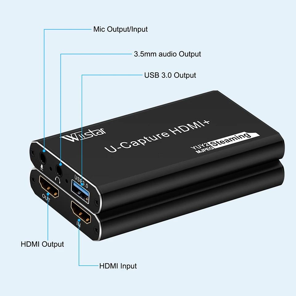 Video Capture Card Video Recorder HDMI-compatible USB 3.0 Video Capture Card For OBS