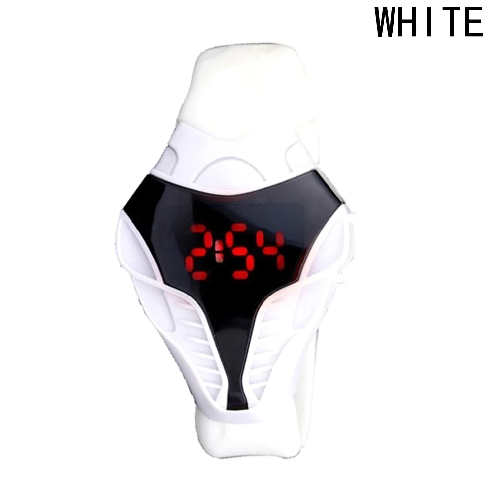 Hot Style LED Digital Watch Men Wathces Colorful Silicone Triangle Dial Snake Head Sports Wristwatch Arm Band Jewelry Decor