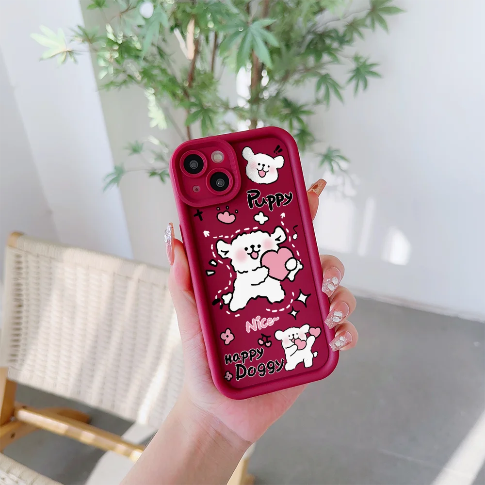 Love Little White Dog Custodia Morbida In Tpu Per Samsung A54 Custodie Galaxy A14 A34 A13 A33 A53 S24Ultra S23 S22Plus S21 Fe Cover