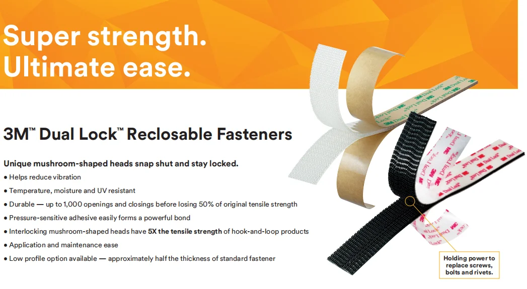 3M™ Dual Lock™ Reclosable Fasteners: Strength Options 