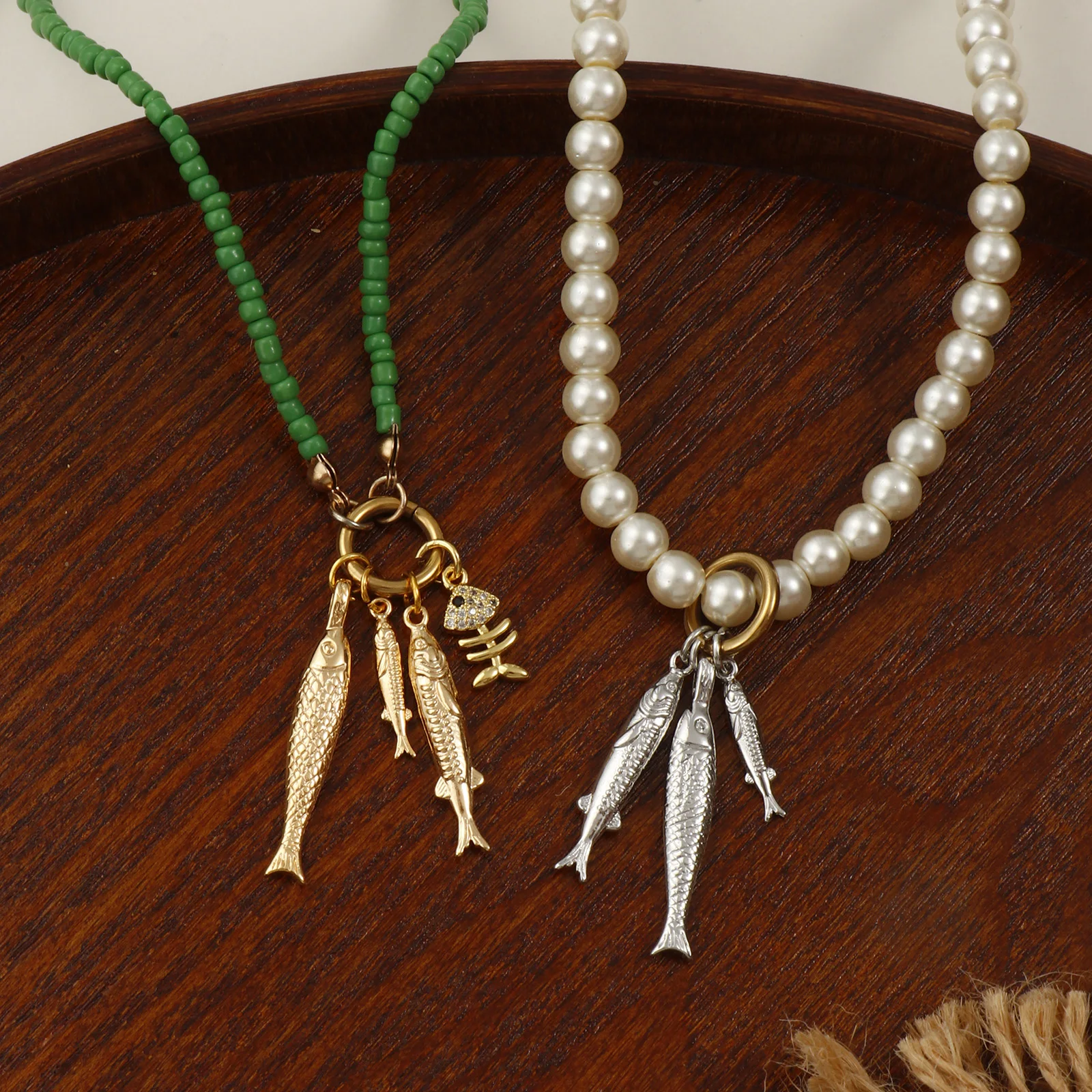 2PCs Hot Messing Ozean Fisch Stil Anhänger Für Schmuck Machen Echt Gold Überzogene Metall 3D Tier Charme Halskette Ohrringe DIY Erkenntnisse