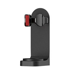 Multi-Purpose Adjustable Silicone Toothbrush Holder with Non-Slip Wall Mount (Black)
