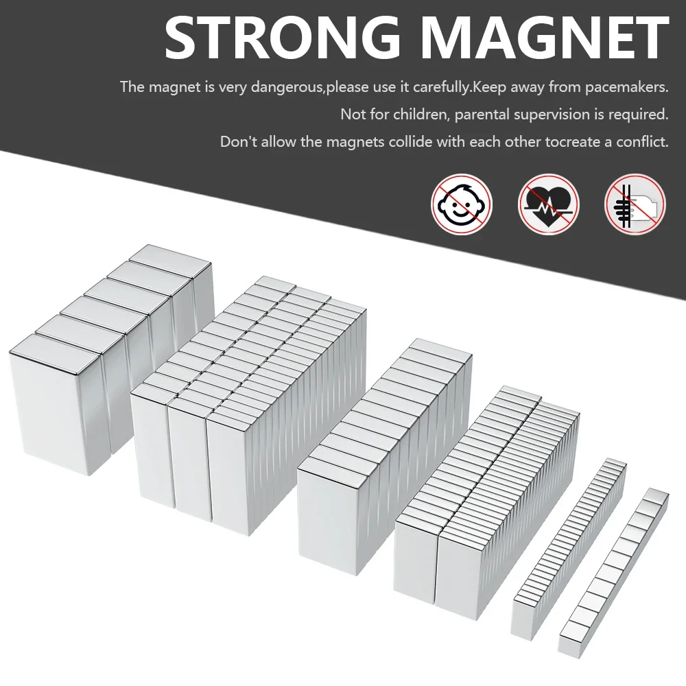 N35 Super Strong Neodymium Magnet block NdfeB Powerful Permanent Magnetic imanes Magnents Refrigerator Magnet 5x5x5 20x10x2mm