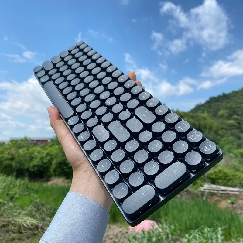 Echome-teclado Mecânico sem Fio Ultra Fino Perfil Baixo Interruptor Linear Hotswap Painel Metal 87 Chaves Jogos Escritório Trabalho - Imagem 6