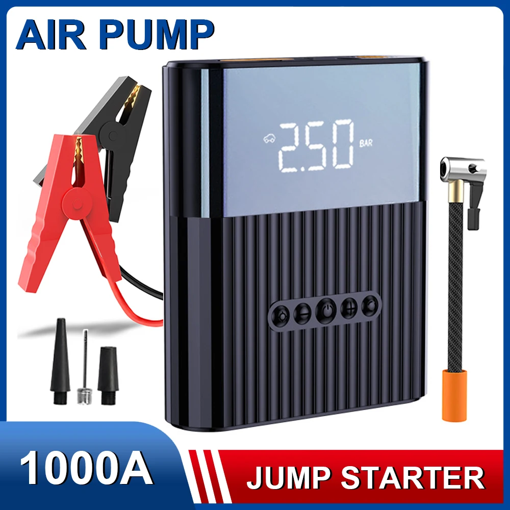 Buture 4 In 1 Jump Starter 150PSI Pump Air Compressor 20000mAh Power Bank  2500A Starting Device 15V Digital Tire Inflator - AliExpress