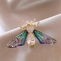 Lovely Birds Butterfly Bee Brooch For Women Pearl Rhinestone Trendy Animal Jewelry Coat Dress Lapel Pins Wedding Party Gifts 4