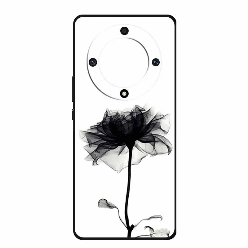 Stylish Painted Soft Silicone Back Cover for Honor X9a – Protective and Popular Coque