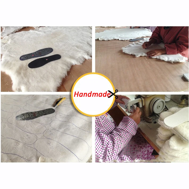 Australia Sheepskin Insoles Natural Real Fur Wool Cashmere Snow Boots Shoe Pad Men Women Children Wool Insoles Warm Winter Shoes