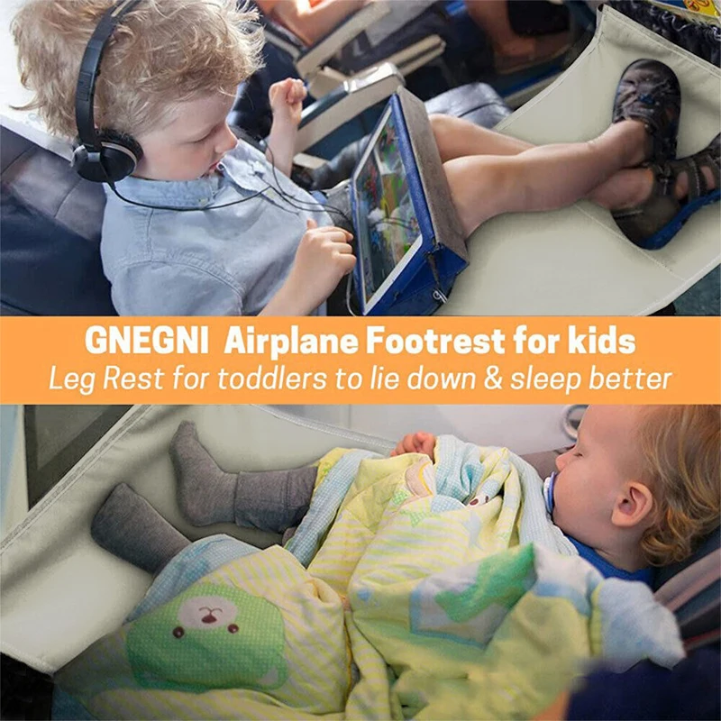 New Kids Travel Airplane Bed Baby Pedals Bed Portable Travel Foot Rest Hammock Kids Airplane Seat Extender Leg Rest For