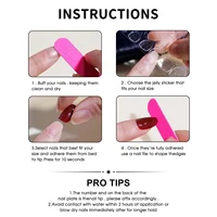 Faux ongles amande rose nude imprimés à pois, 24 pièces, ongles français jaunes/rouges à presser, manucure DIY estivale, faux ongles portables 6