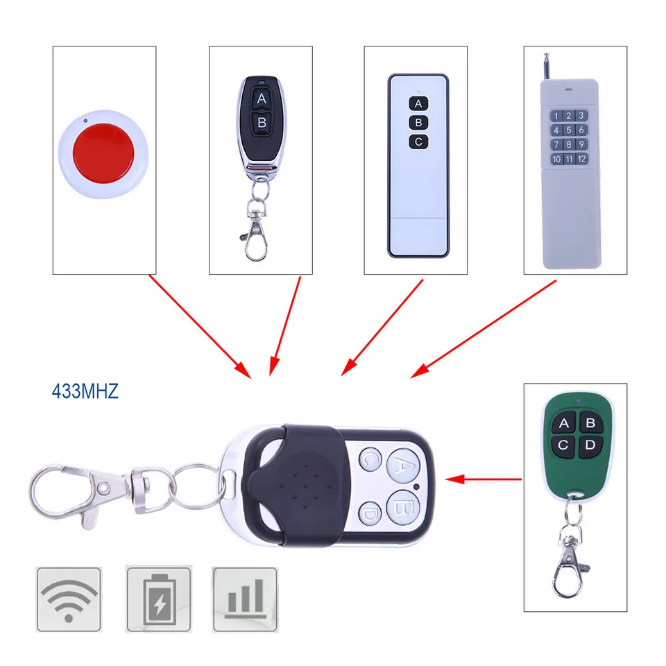 4 Channel Wireless Remote Control Key Fob Duplicator