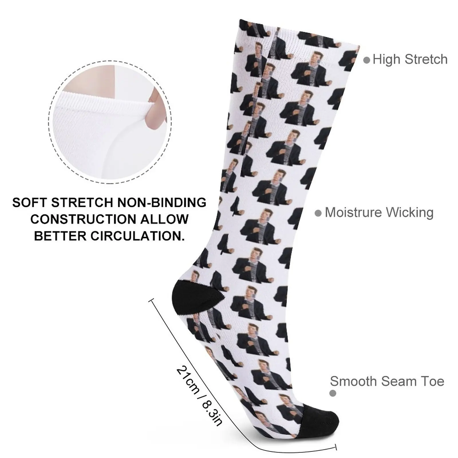 Rick Astley - Rick Roll Socks Socks for men set Socks set