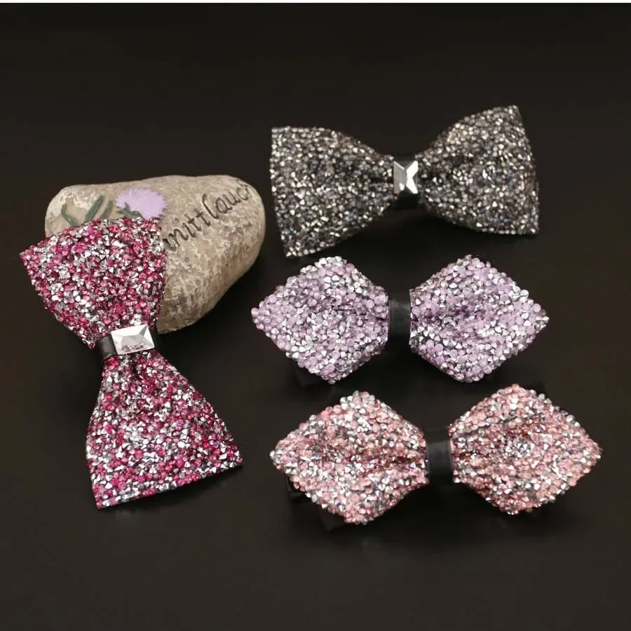 good blue red wool Women children velvet boy girl men flexible green color bow tie male man wedding businessblack accessories