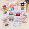 5Pcs/Set Elastic Baby Headband Solid Corduroy Ribbon Baby Bows Headscarf Hairband Newborn Cute Knitted Headband Hair Accessories 1