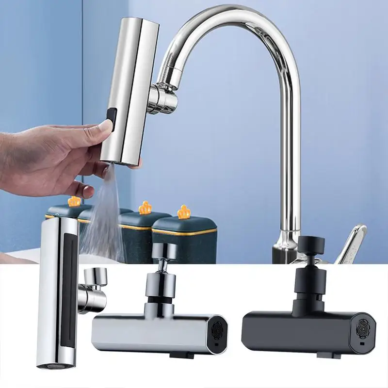 3 In 1 Waterfall Kitchen Faucet Leak Proof 360 Degree Pull Down Sprayer universal Rotatable Faucet Spout For Bathroom Sink