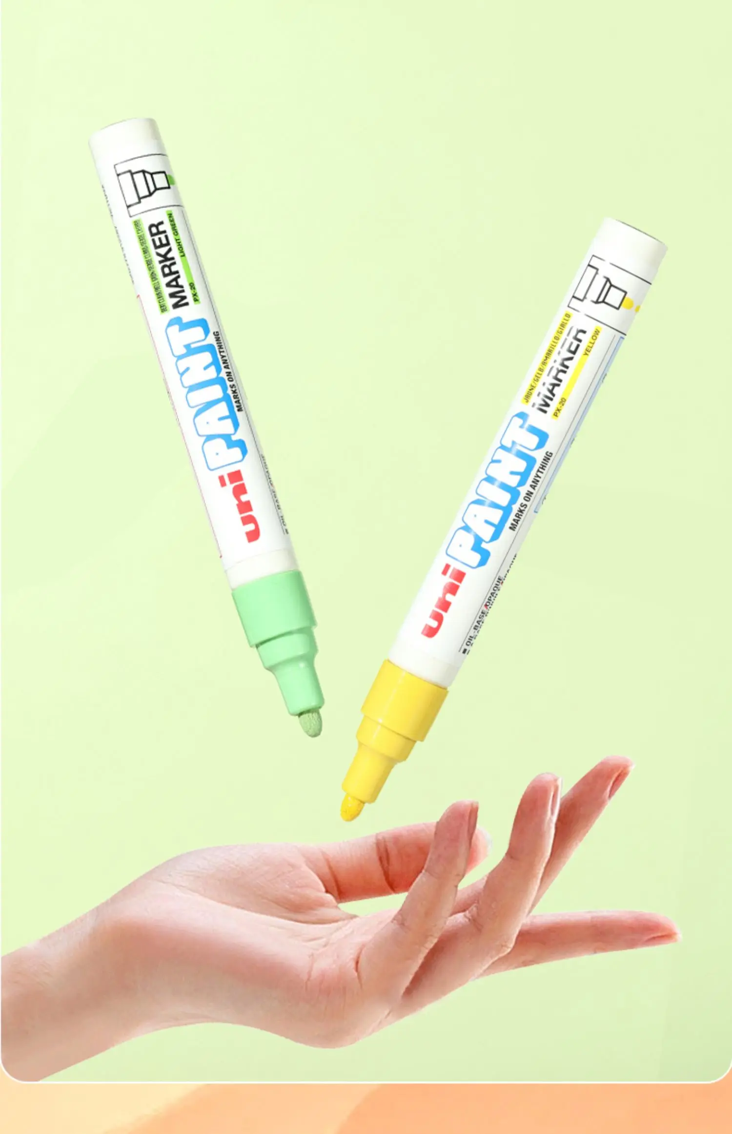 Uni Paint Marker Pen ,PX-20/21 Colorful Permanent Graffiti Paint Pen Waterproof White rotuladores Tire Wedding Signature Stylo