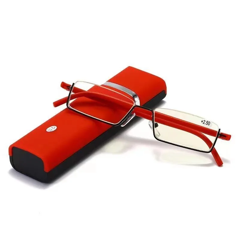 Sleek Metal Anti-Blue Light Half Frame Reading Glasses