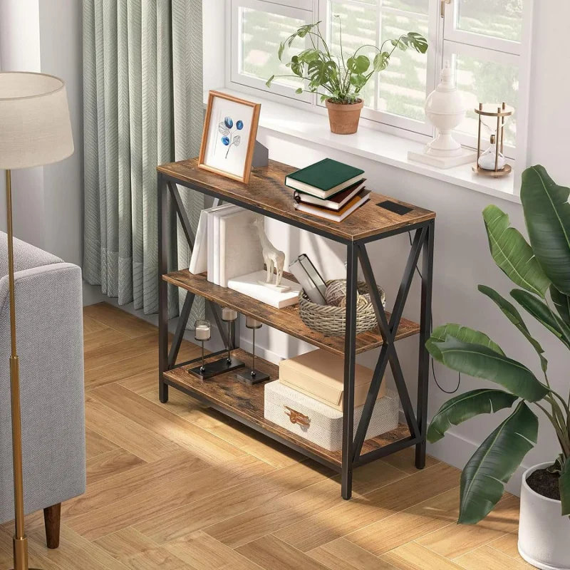 ركن القهوة لطاولة المدخل مع مخرج طاقة لرف التخزين