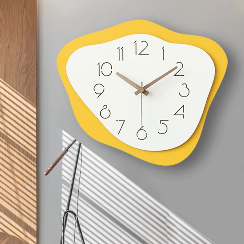 

Тихие настенные часы в скандинавском стиле, минималистичные кварцевые Детские креативные часы, настенные художественные эстетические необычные часы, домашний декор GXR45XP