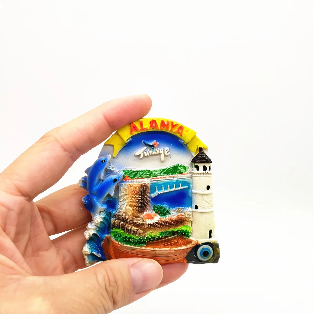 Turkey Alanya Travel Fridge Magnets Kemer Antalya Souvenir Resin Fridge Sticker Magnetic Magnets for The Refrigerator Decoration magnetic fridge magnets magnetic sticker magnetic fridge stickers refrigerator decor