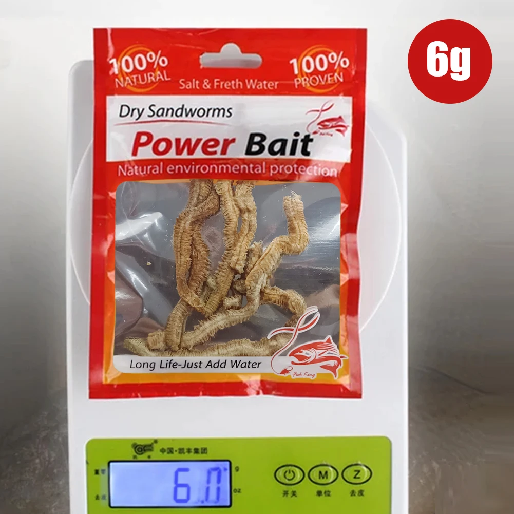 Dry Sandworms Fishing Lures Artificial Bait Lifelike Dry Lugworm Sandworms for Saltwater Freshwater Fishing