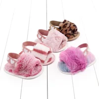 Baby Girl Winter Indoor Sandal Fluffy Colorful Design for 0-1 Year Old 1