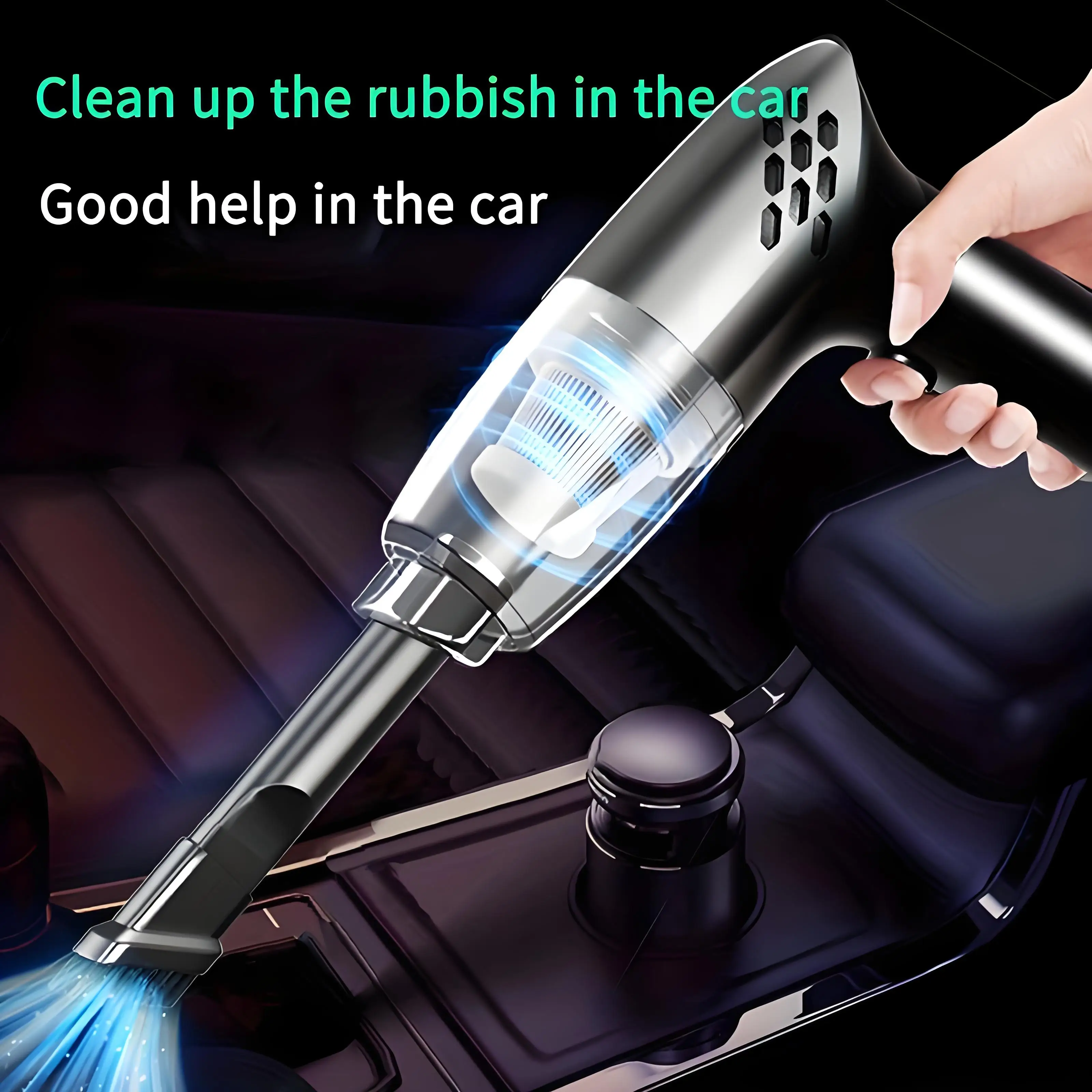 Car Vacuum Cleaner 2980000 RPM High Power 380W Professional Portable Vacuum Cleaner with Dual Use for Blowing and Drying