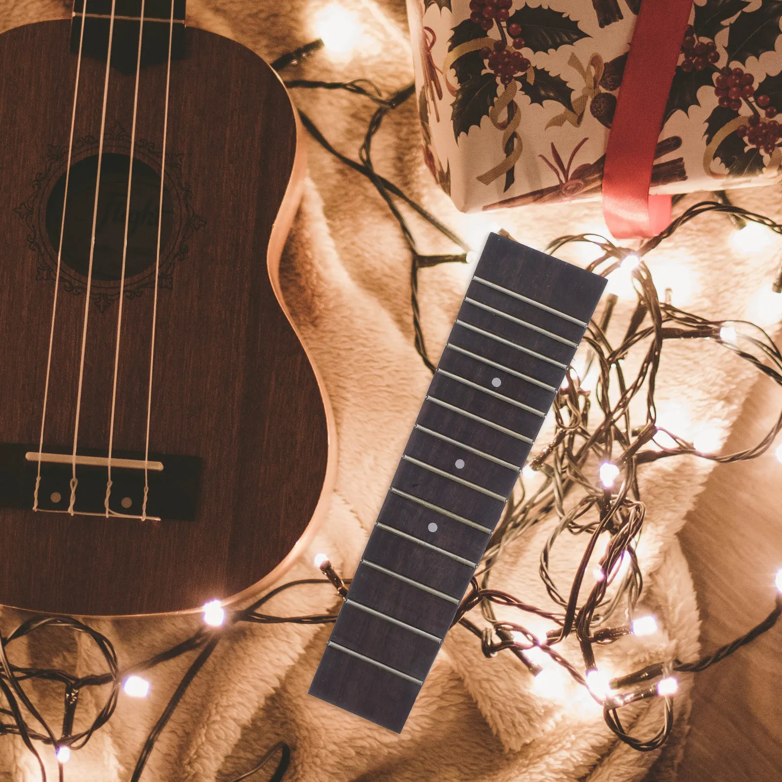 내추럴 다크 로즈우드 우쿨렐레 프렛보드 핑거보드 (17인치, 21인치 소프라노 콘서트 우쿨렐레 하와이 기타 13프렛용)