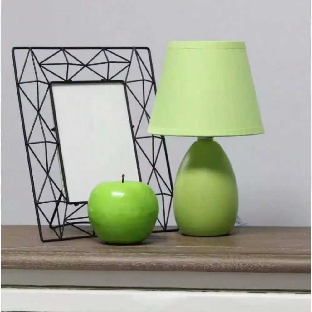 Oval Egg Ceramic Mini Table Lamp for Bedroom, Bedside for Nightstands, Table Lamp for Living Room,Suitable for Small Space