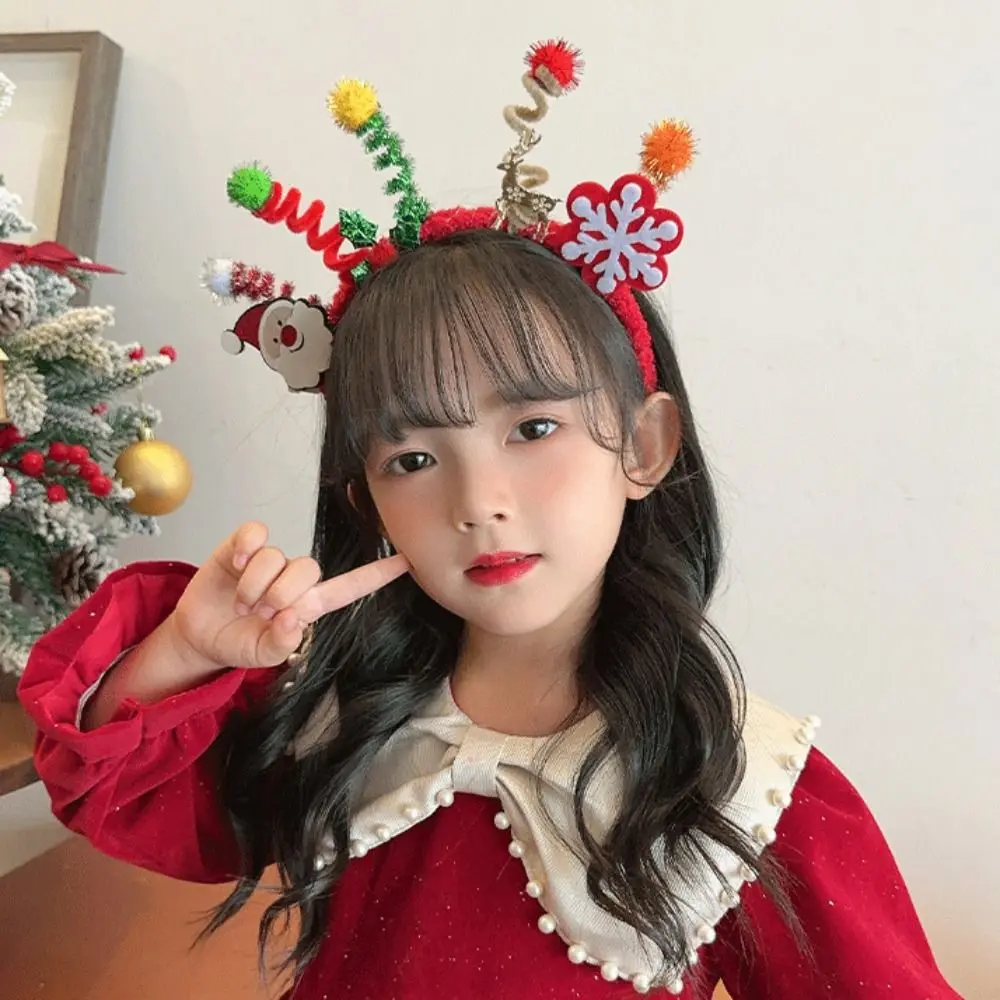 Hair Accessories Christmas Headband Xmas Hairband Santa Claus Hair Hoop Headpiece Merry Chritmas Antler Hair Hoop Children