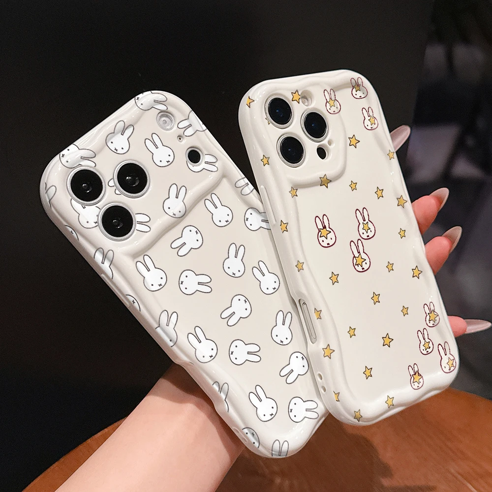 Adorable 3D Wave Soft Cover Rabbit Phone Case