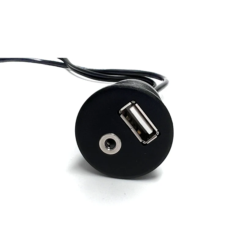 Car stereo USB cable dashboard line cover AV lines waterproof audio extension cord RCA 3.5mm Jack Cable Female USB AUX Splitter Audio Speaker Cable Car Stereo Accessories Audio Speaker Wiring Kit Electrical Wire Cable Car Amplifier Wiring Kit