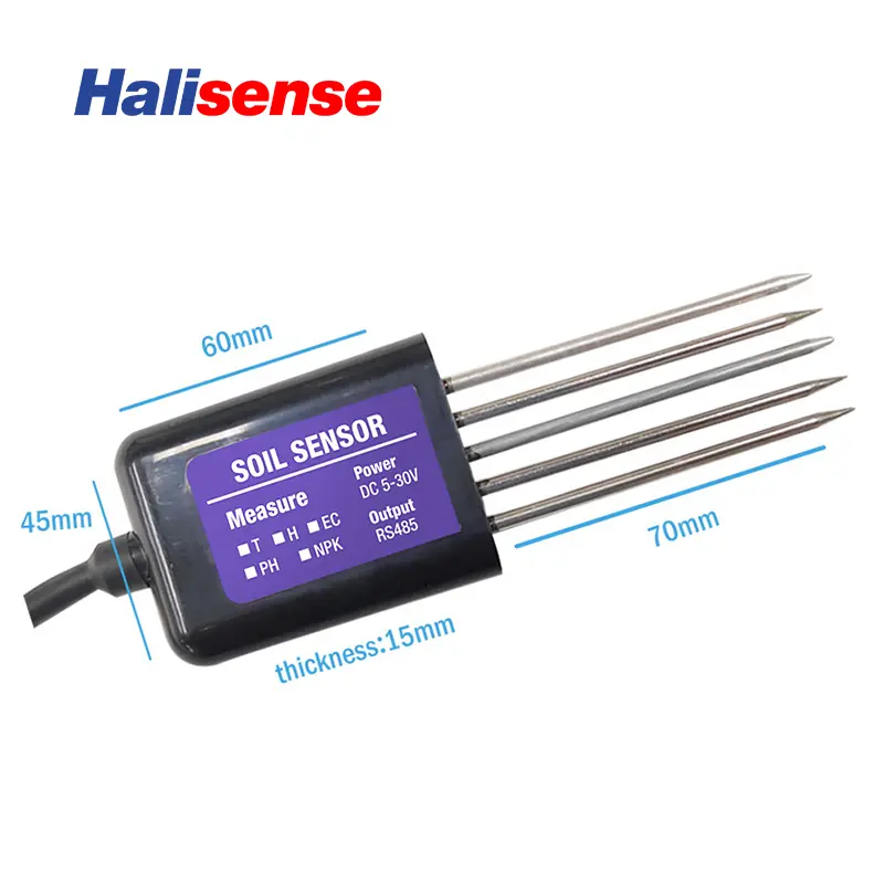 RS485 Modbus Soil Sensor 7 in 1 Measure Soil Moisture Temperature Humidity EC PH NPK image 2