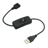 2 PCS USB Cable With Switch ON/OFF Cable Extension Toggle for USB Lamp USB Fan Power Supply Line Durable Adapter USB Headset LED 5