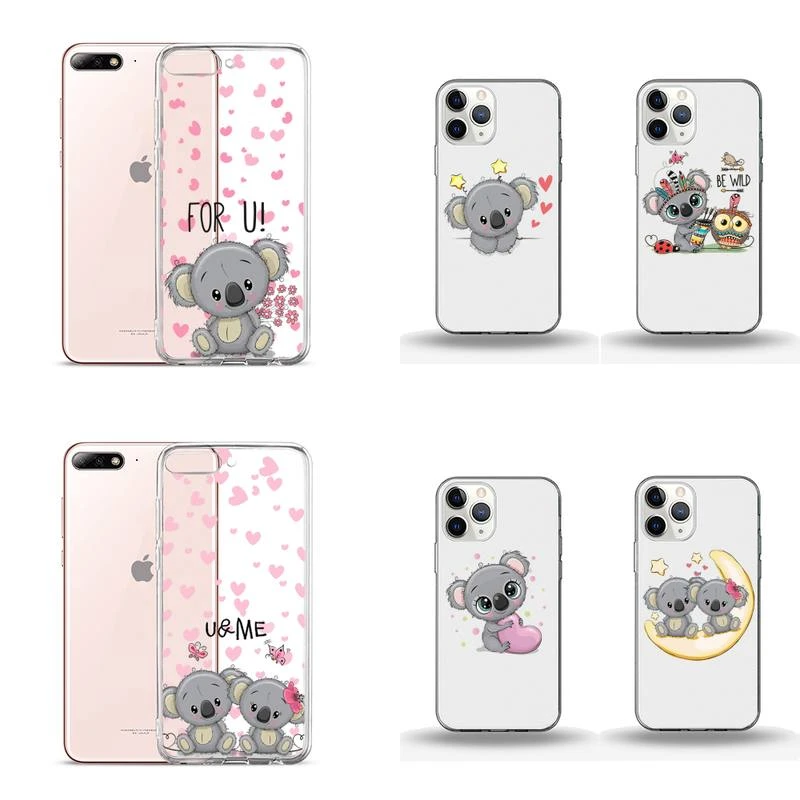 iphone 13 case clear cute koala bear Animal cartoon Phone Case Transparent soft For iphone 12 11 13 7 8 6 s plus x xs xr pro max mini case for iphone 13 