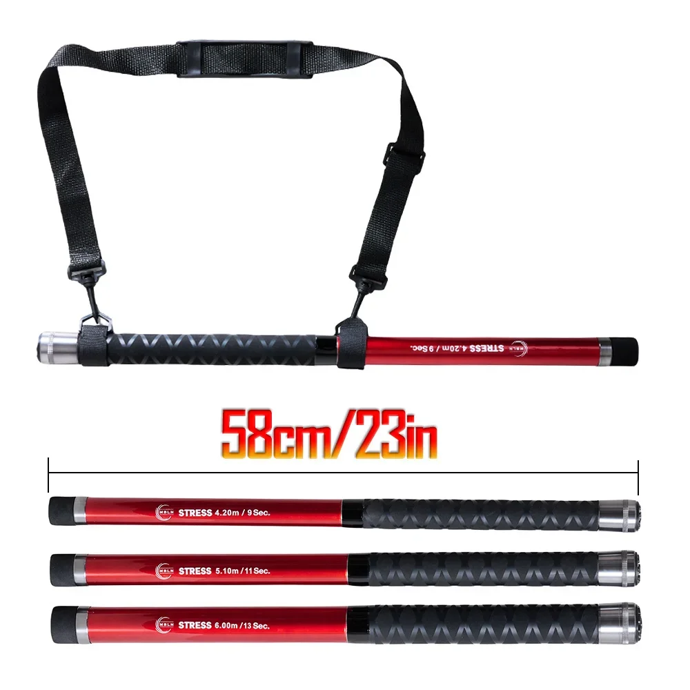 MBLN Brand,6m/236in Telescopic Rock Fishing Net, Foldable to 58cm, Multi-Layer Carbon Fiber, Corrosion-Resistant, Lightweight 2