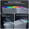 Smart Toilet Built-in Bidet Seat,Tankless Toilet with Auto Lid Opening,Closing and Flushing,Foot Sensor,Heated Seat,Elongated 2