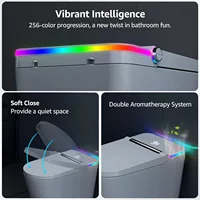 Smart Toilet Built-in Bidet Seat,Tankless Toilet with Auto Lid Opening,Closing and Flushing,Foot Sensor,Heated Seat,Elongated 2
